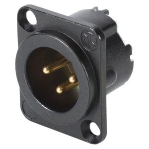 Neutrik XLR Masculin Montaj TYP D Gold NC3MDLX B Conector XLR Montaj pe Aparat